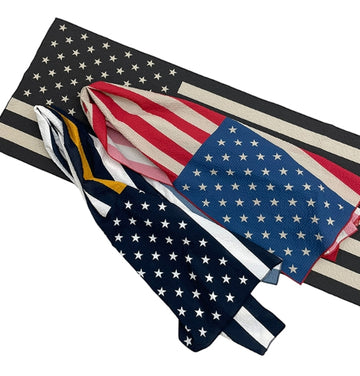 American flag chiffon scarf